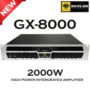 New Kevler GX-8000 High Power Integrated Amplifier 2000W with Subwoofer Out and Adjustable Frequency