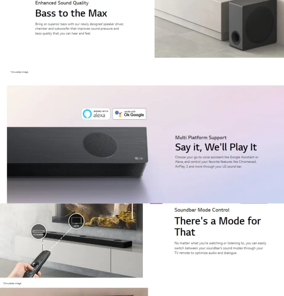 LG Soundbar S95TR 810W S90QY ch High Res Audio