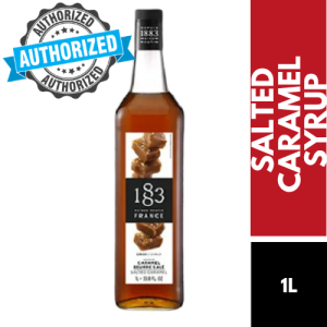 1883 MAISON ROUTIN Salted Caramel Syrup 1L - Premium Flavor for Coffee Desserts & Cocktails