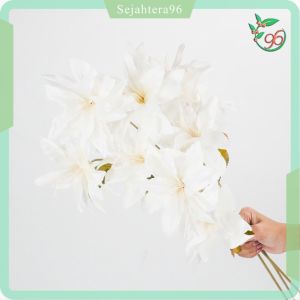 Lily Tangkai Panjang Cabang 3 Bunga Lili London Heart Star Magnolia Kamboja Lily Tiger Palsu Artficial Tanaman Hias Dekorasi Pelamaninan Bucket Hiasan Pojok Ruangan Rumah Cafe Hotel Import Premium Murah Artifisial