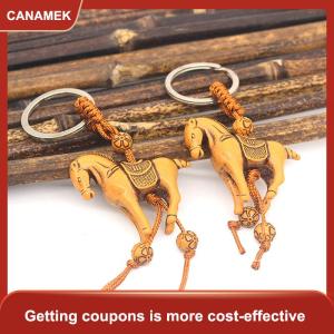 【CANAMEK】 Dễ thương động vật voi Keychain khắc Riches may mắn động vật Móc chìa khóa mặt dây chuyền 3D khắc sống động như thật voi mặt dây chuyền túi Keychain Key chủ trang sức