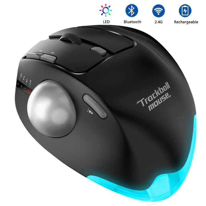 JOMAA Bluetooth Mouse ProtoArc RGB Trackball Wireless Mouse for