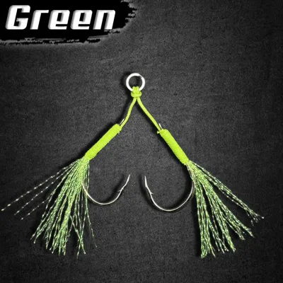 Double Assist Hook Fishing Jigging Hooks Fishing Hooks Mata Kail Tajam Micro Jig Slow Jig Fast jig Bulu