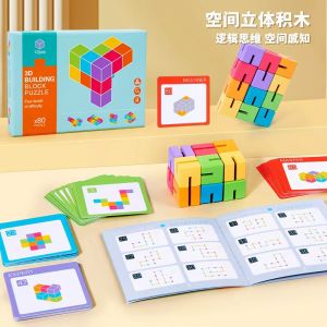[SG STOCK] 3D Building Block Puzzle - Colorful Interlocking Cubes - 80 Pieces - Beginner to Expert Challenges - Spatial Reasoning Game - Educational Toy - Playset with Instruction Booklet and Challenge Cards