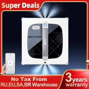 2026 Window Cleaning Robot ABIR WD10Dual Roller Brushes 4 Corner Brushes6-Way Water Spary10000PA SuctionWet Wash & Scrub Combo