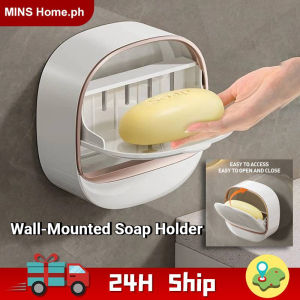 Wall-mounted Soap Box Punch-free Soap Case Household Luxury Drain Bathroom Soap Holder Storage Box