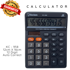 Kalkulator Mesin Hitung  Besar Kantor Dagang Sekolah 12 Digit 16cm X 12cm CT 958