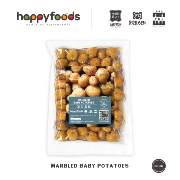 Happyfoods Korean Delivery Gamja Jorim Marbled Potatoes (500g
