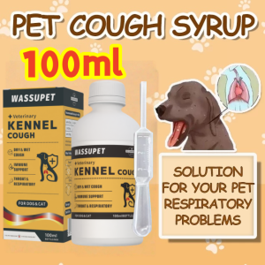 WASSUPET 100ml Dog Cough Medicine Gamot Sa Sipon Ng Pusa Gamot Sa Ubo Ng Aso Pet Medicine For Colds And Cough Dog Medicine For Cough for Dogs and Cats