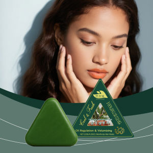 new Triangle Herbal Nourishing Shampoo Bar Clean Scalp Reduce Loss Strengthen Hair Control Water-oil Balance Repair Damaged Free Shipping
