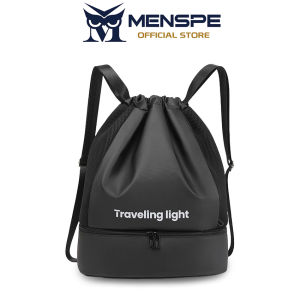 MENSPE กระเป๋าแฟชั่นกระเป๋ากีฬาสะพายไหล่ออกกำลังกายกันน้ำกระเป๋าออกกำลังกายกระเป๋าเป้สะพายหลังสำหรับผู้หญิงผู้ชายแฟชั่นยิมแห้งเปียกแยกพกพาเดินทางโยคะปีนเขาว่ายน้ำ