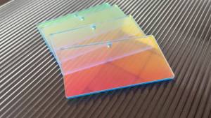 50x90mm Iridescent Blank Rectangle Acrylic Basket Organizer Hanging Label Kitchen Pantry Sign for Storage BinsWedding Supplies