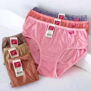 3 Pcs CD Wanita Anti Selip Motif Polos Celana Dalam Wanita Premium Quality CD Wanita size M L XL XXL