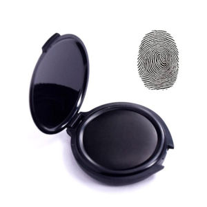 Fingerprint Ink Pad Thumbprint Ink Pad For Notary Fingerprint Id Security Identification Cards Fingerprint Black Stamp Ink Pad Portable Quick Drying Fingerprint Stamp Pad Finger Ink Stamp Pad Business Office Seal Tool