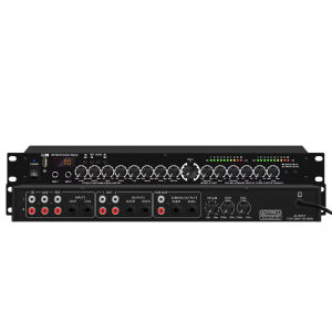 LUXSONA Equalizer Karaoke Profesional/Prosesor Efek Reverb DSP/prosesor audio anti-Howling FBX/2 Input mikrofon dengan bass dan treble yang dapat disesuaikan/cocok untuk sistem pa panggung pemrosesan audio stereo