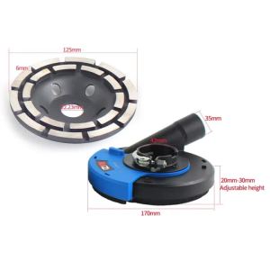 Hanson8 125/180mm Angle Grinder Dust Cover Kit Universal Surface Grinding Dust Collection Cover for Diamond Grinding Wheels T2Y7B