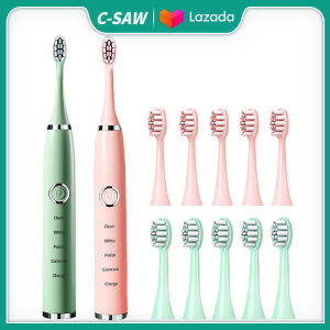 C-SAW Super Sonic Electric Toothbrushes for Adults Kid Smart Timer Whitening Toothbrush IPX7 Waterproof