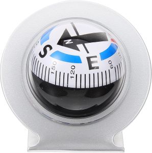 SHERCHPRY Car Compass Ball Large Dashboard Mount Vehicle Navigation Marine Compass for Outdoor Camping and Boat Use