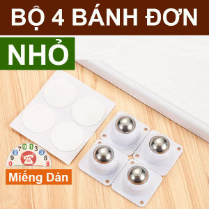Combo 4 Chiếc Bánh Xe Xoay Mini Dán Dính Xoay 360 Độ Bánh Xe Mini Giúp Di Chuyển Kệ Tủ Đồ Vật Dễ Dàng