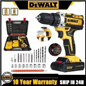 DEWALT 1288V Cordless Electric Drill 3 Function Screwdriver 2x Battery Included