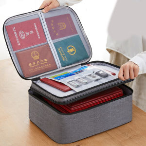 Inaso Tas Dokumen Tempat Penyimpanan File Sertifikat Travel Bag Storage Box Dengan Digit Security Lock Organizer Bag Anti Air HDK307