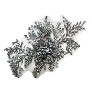 MELODI Colored Applique Lace Flower Stickers Bead Accessories Flower Cloth Pieces Wedding Dress Decorations Costume Accessories Lace Applique Sewing Materials Wedding Dress Decoration