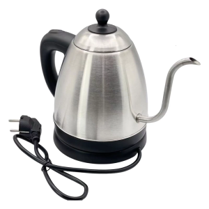 Stainless Steel Construction Professional Electric Water Kettle Ergonomic Handle 1.2L Capacity Coffee Maker Machine