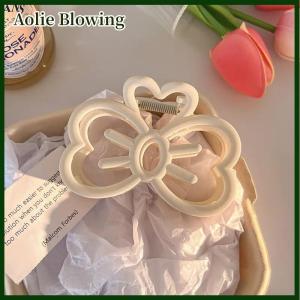 Aolie Korean Cute Bowknot Hair Clip Plastic Claw Clip Candy Color Crab Hair Clip For Girls Sweet Hair Claw Hair Accessories For Women