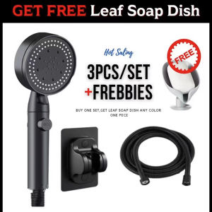 【FREEBIES】3 in 1 High Pressure Handheld Shower Head with Hose Detachable Shower Head 5 Spray Settings Handheld Spray Nozzle Accessories