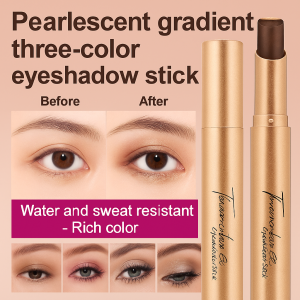 Eye Makeup Sequins Natural Shadow Effect Eyeshadow Stick Portable Three-color Natural Gradient
