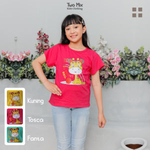 Kaos Anak Perempuan / Cowok Lucu Bahan Katun 24 S Usia 0-8 Tahun ber SNI 4087