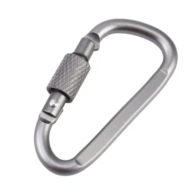 JURHOMIE With Lock Outdoor Carabiner Multi Colors Aluminum Alloy Safety Buckle Keychain High Quality 2547mm Camping Hiking Hook