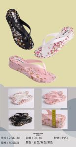 New Summer Fashion WomenS Flip-Flops High-Heeled Thick-Soled Beach Sandals For Home And Outdoor Use PVC Sandals