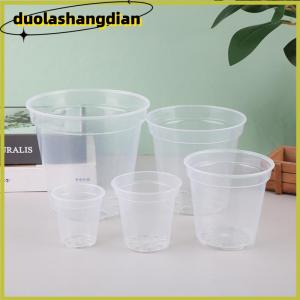 [Duola] Round Planter Pot Orchid Nursery Container Planter Container Transparent Orchid Container Round Starting Pots