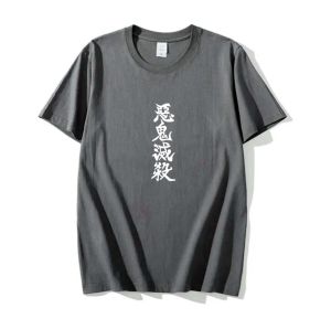 Baju kaos pria lengan pendek atasan pria baju kaos laki laki dewasa polos atasan pria oblong Kimetsu
