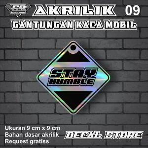 Akrilik Gantungan Kaca Mobil dan Truck Variasi Bebas Custom Decal Store 09