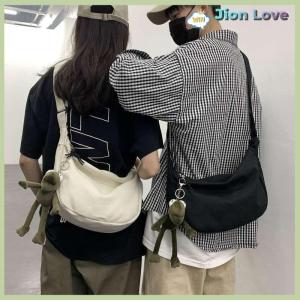 Jion Love Canvas Crossbody Bag Large Capacity Hip-Hop Street Style For Both Men And Women