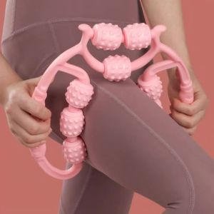 9-Roller Ring Leg Massager Muscle Relaxation and Slimming Device for Home Use Leg Exerciser Fitness Accessory Unique Ninewheel Design Comfortable Rollers
