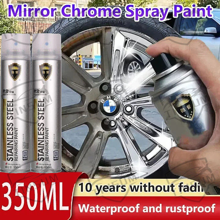Metal Stainless Steel Finish Paint ?现货-秒发?car Chrome Spray