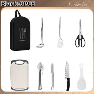 Camping Kitchenware Set Portable Cooking Tools Scissors Utensils Outdoor Meal Prep Travel Kit