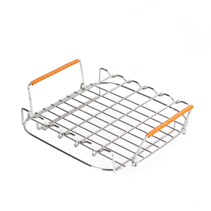 Air Fryer Grill Holder for Oven Stainless Steel Non-stick Mesh Roasting Crisping Basket Suitable for Fries Bacon Chicken