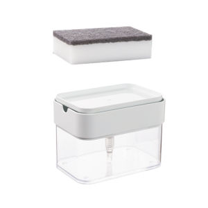 2-in-1 Soap Dispenser Dispenser Kitchen Sponge Holder Dish Soap Dispenser Manual Pressing Soap Dispenser Box