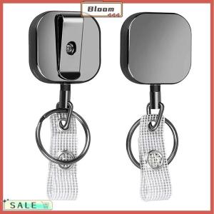 Follow Get New[Bloom Z] 1PC 680MM Reinforced Steel Wire Cord Heavy Duty Metal Retractable Carabiner Keychain Belt Badge Reels Clip
