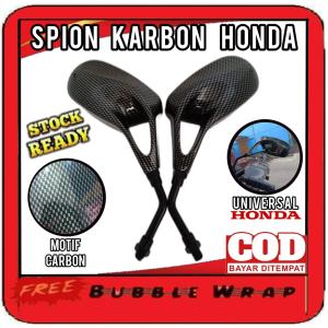 Spion Carbon Karbon Tangkai Pendek Universal Honda Beat Vario Scoopy Pcx Adv Supra Blade Astrea Revo Dll