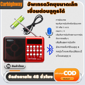 ️แบบพกพามินิวิทยุ FM ลำโพงเครื่องเล่นเพลง TF Card U Disk Reader พร้อมแบตเตอรี่แบบชาร์จไฟได้ 18650 มีแบตเตอรี่ในตัว คุ้ม