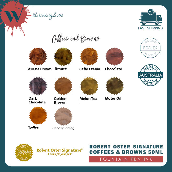 Robert Oster Signature Fountain Pen Ink [50ml] Coffees & Browns Lazada PH