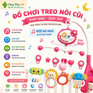 Đồ Chơi Treo Nôi Cũi Phát Nhạc Cho Bé Sơ Sinh Xoay 360 Kích Thích Thị Giác Xương Rồng Nhỏ