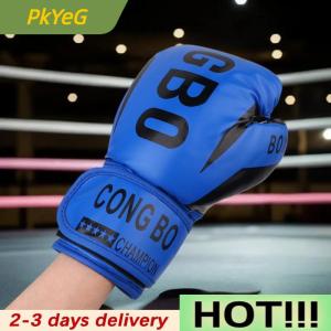 PkYeG Kids 6oz Professional Boxing Training Sparring Gloves PU Leather Kids Breathable Muay Thai Punching Karate Training Gloves