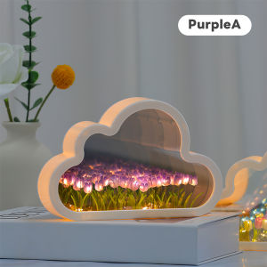 DreamBaby Lampu Akrilik Cubus Tulip 20 Bunga Hadiah Liburan Malam