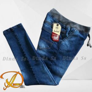 CELANA PANJANG JEANS PRIA PINGGANG KARET